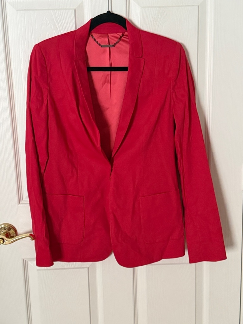 Elie Tahari Bright Red linen Blazer size 6
